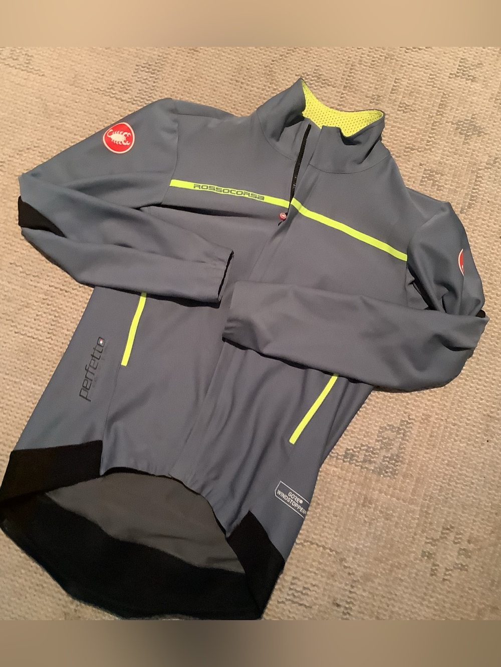 Castelli Perfetto Rossco Corsa Windstopper Cycling Jacket - Men’s Sz Med - NWOT